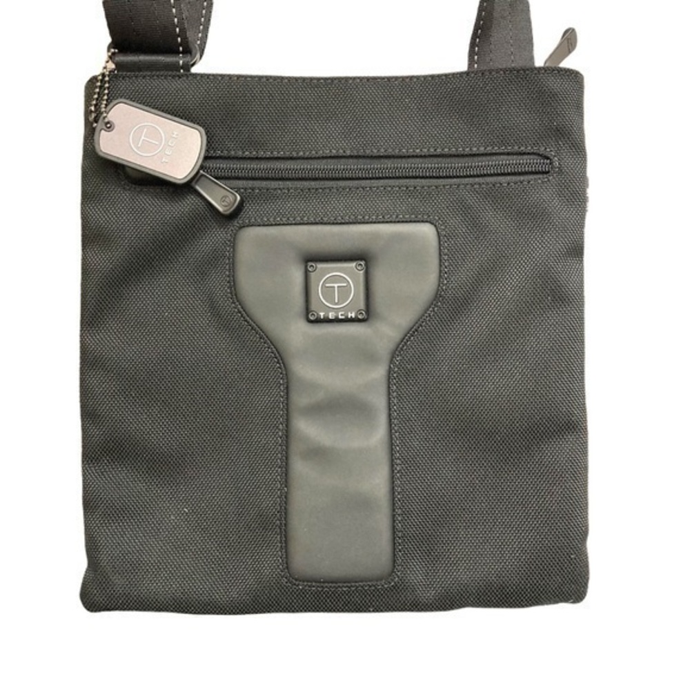 Tumi tech black nylon messenger bag